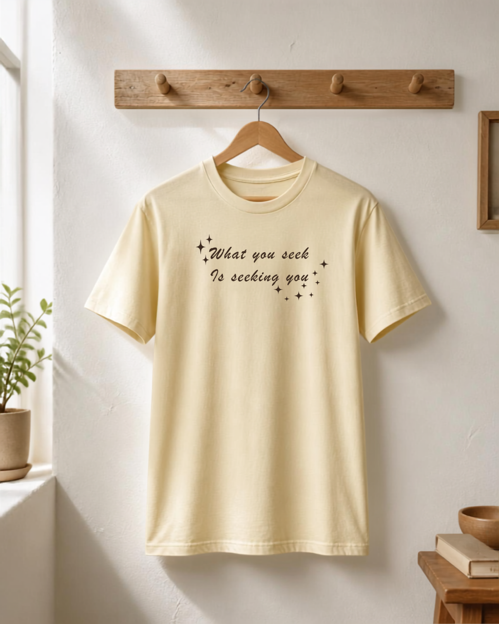 "What You Seek Is Seeking You" - Premium Graphic Tee | NoveLleven Manifestation Collection
