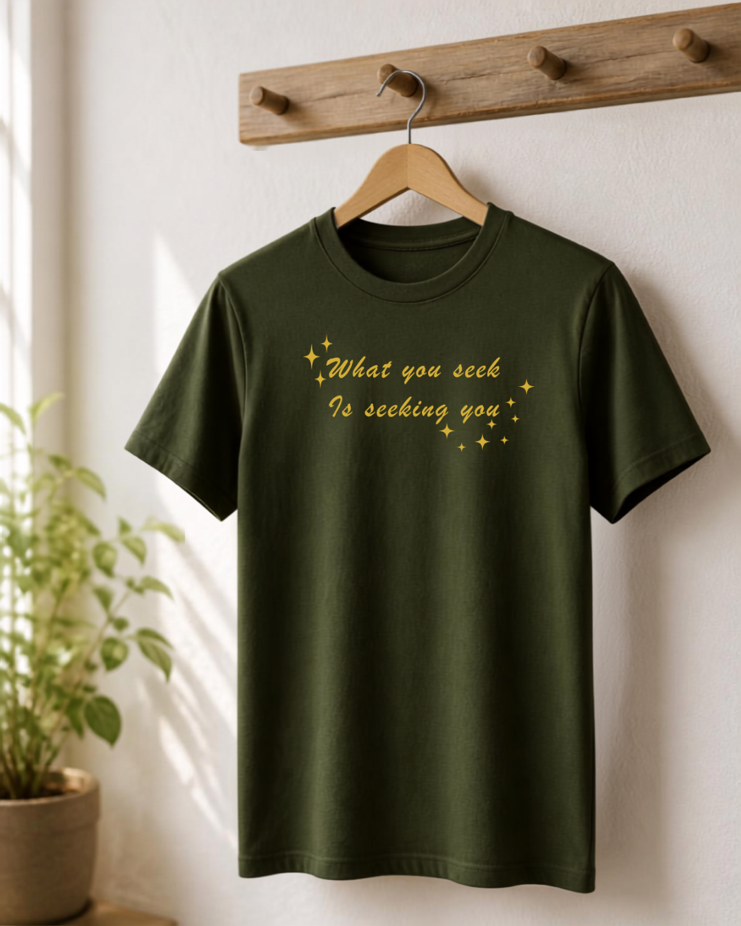 "What You Seek Is Seeking You" - Premium Graphic Tee | NoveLleven Manifestation Collection