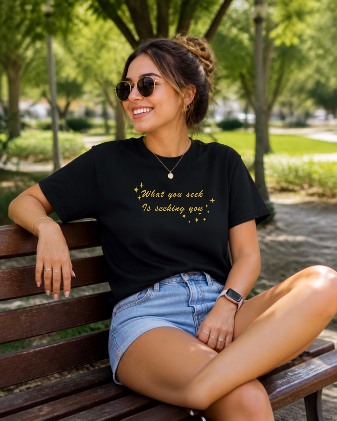 "What You Seek Is Seeking You" - Premium Graphic Tee | NoveLleven Manifestation Collection